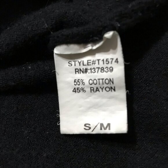 Debut Oversized LS Black Sweater Small - Medium Fits 4 - 10One front pocket - Picture 5 of 5